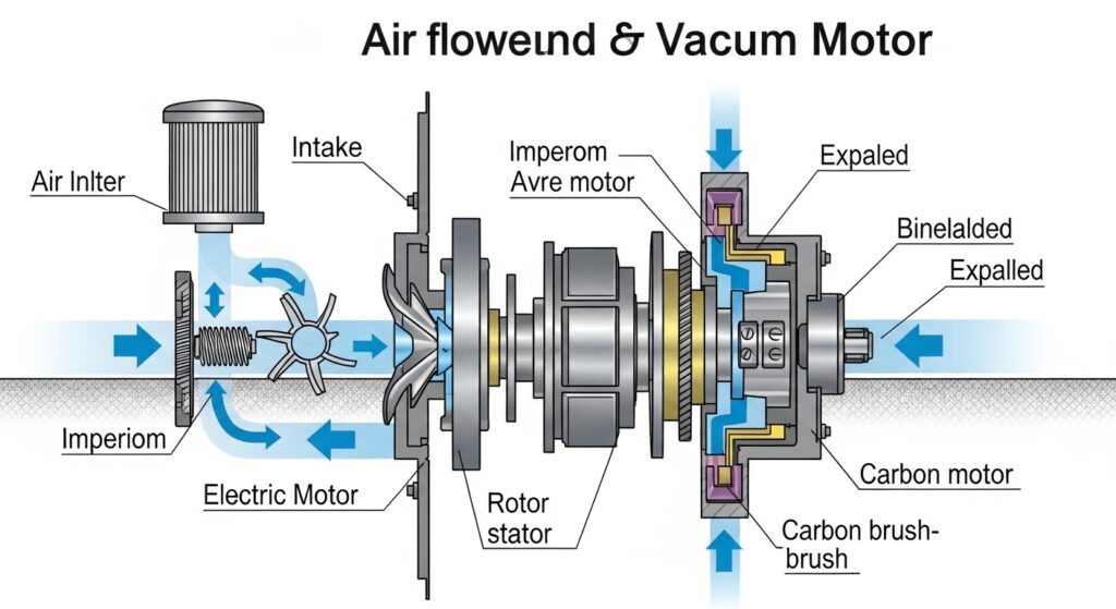 Higher suction = better cleaning efficiency.