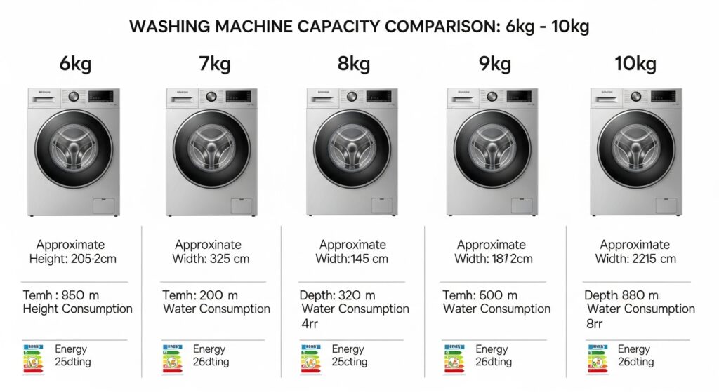 Washing machine capacity guide for small families