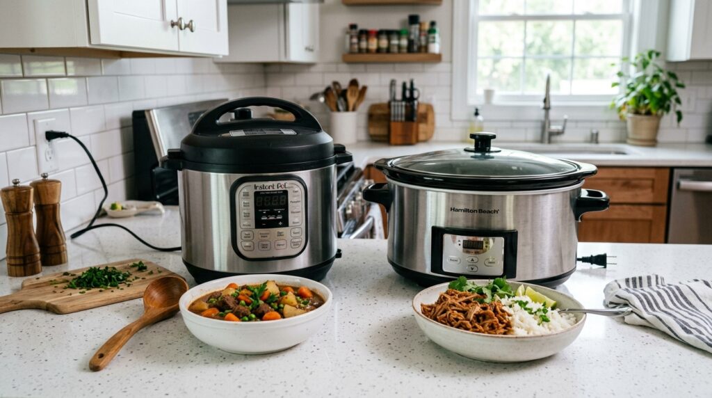 Instant Pot vs slow cooker comparison for 2026