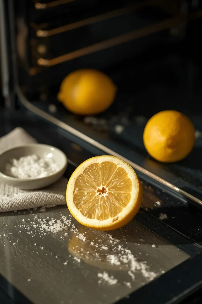 Lemon and Salt for Stubborn Baked-On Grime